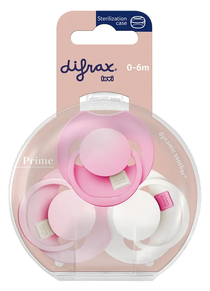 Difrax Lovi Fopspenen 0-6 Maanden Roze (3 stuks)