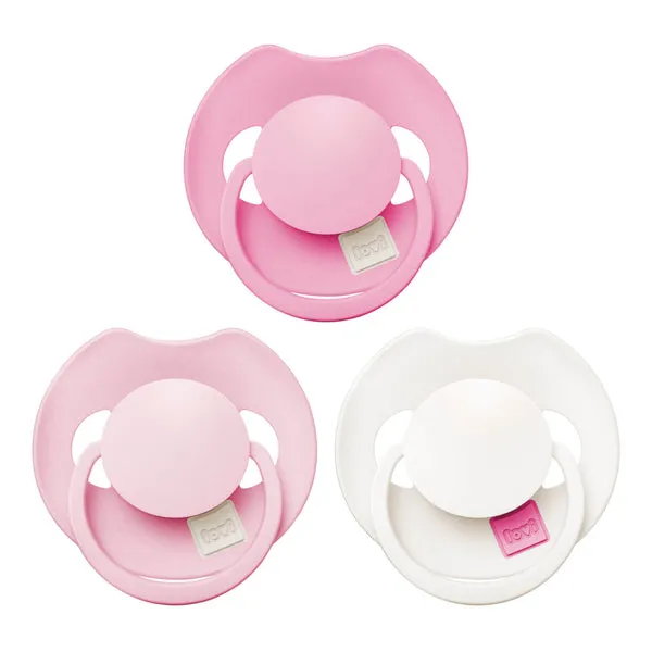 Difrax Lovi Fopspenen 6-18 Maanden Roze (3 stuks)