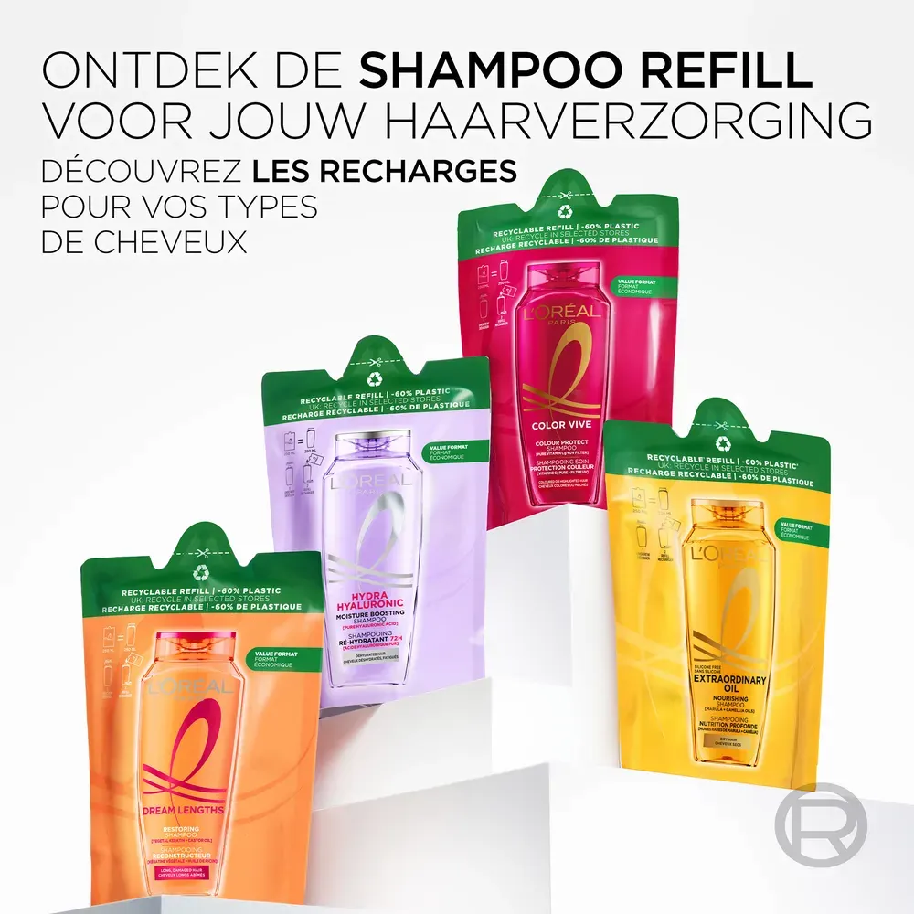 Elvive Shamp Dream Lengths Navulling (250 ml)