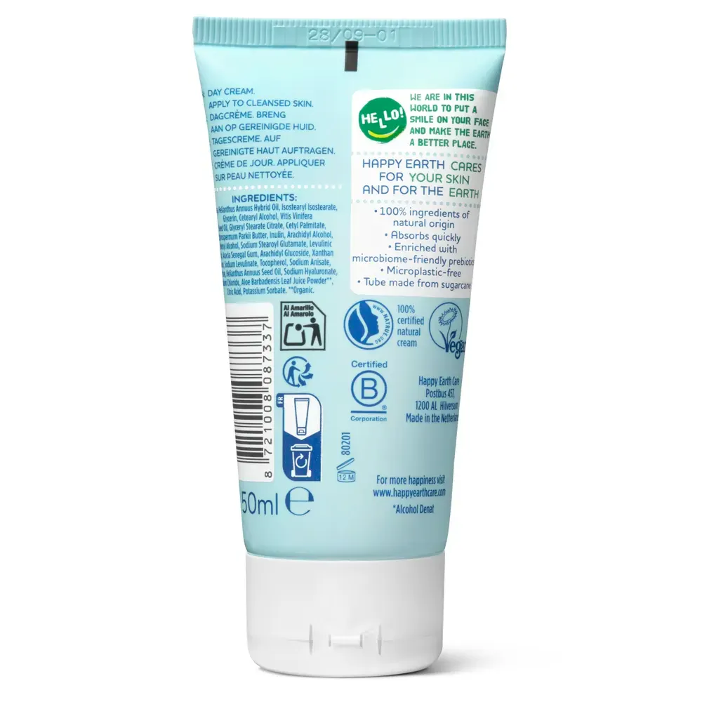 Happy Earth Dagcrème Hydraterend (50 ml)