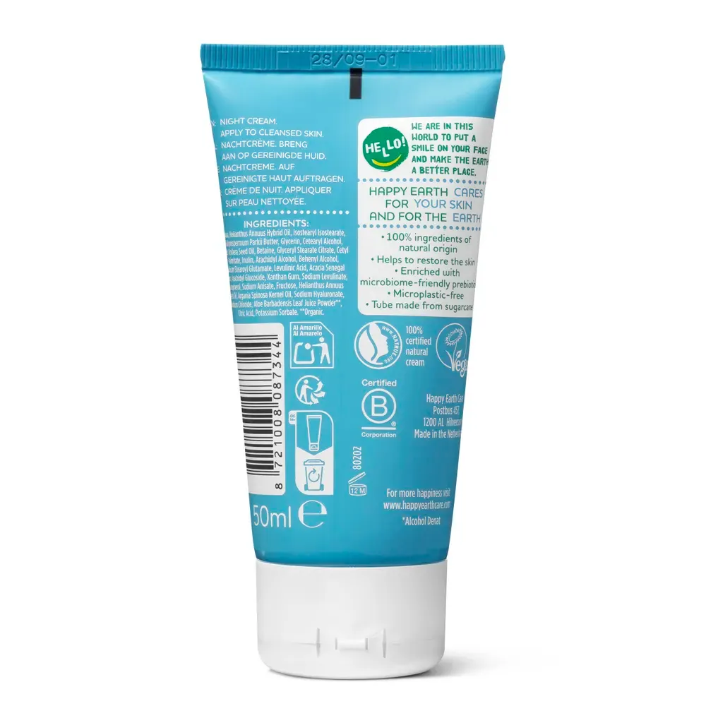 Happy Earth Nachtcrème Voedend (50 ml)