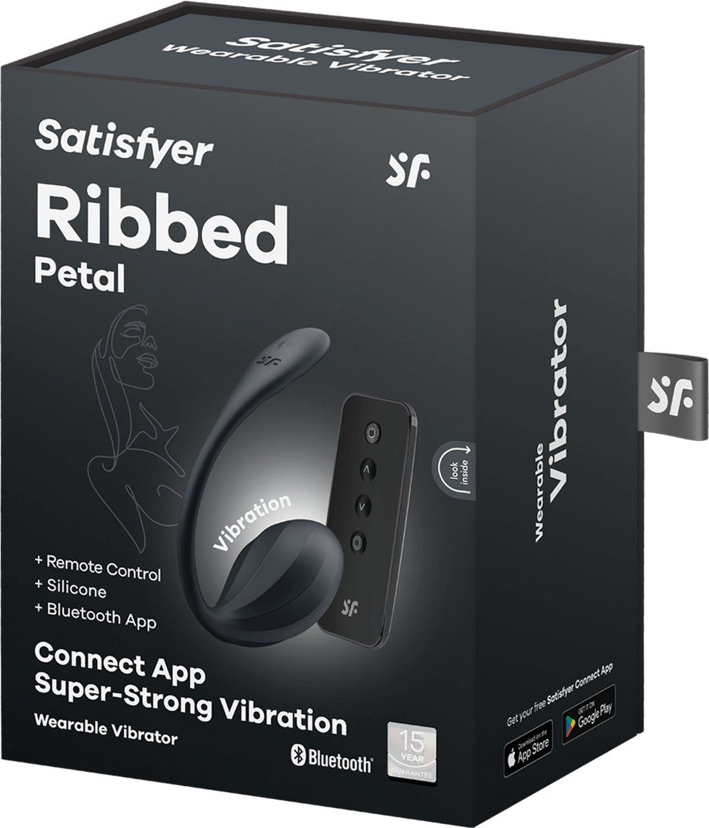 Satisfyer Ribbed Petal Black (1 stuk)