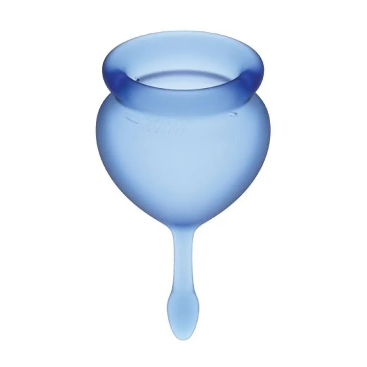 Satisfyer Menstruatie Cup Feel Good Set - Blauw (2 stuks)