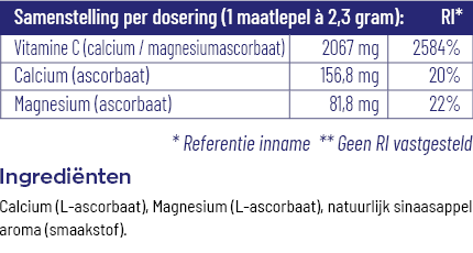 Vitakruid Vitamine C Poeder Calcium- & Magnesiumascorbaat (260 gr) - image 3
