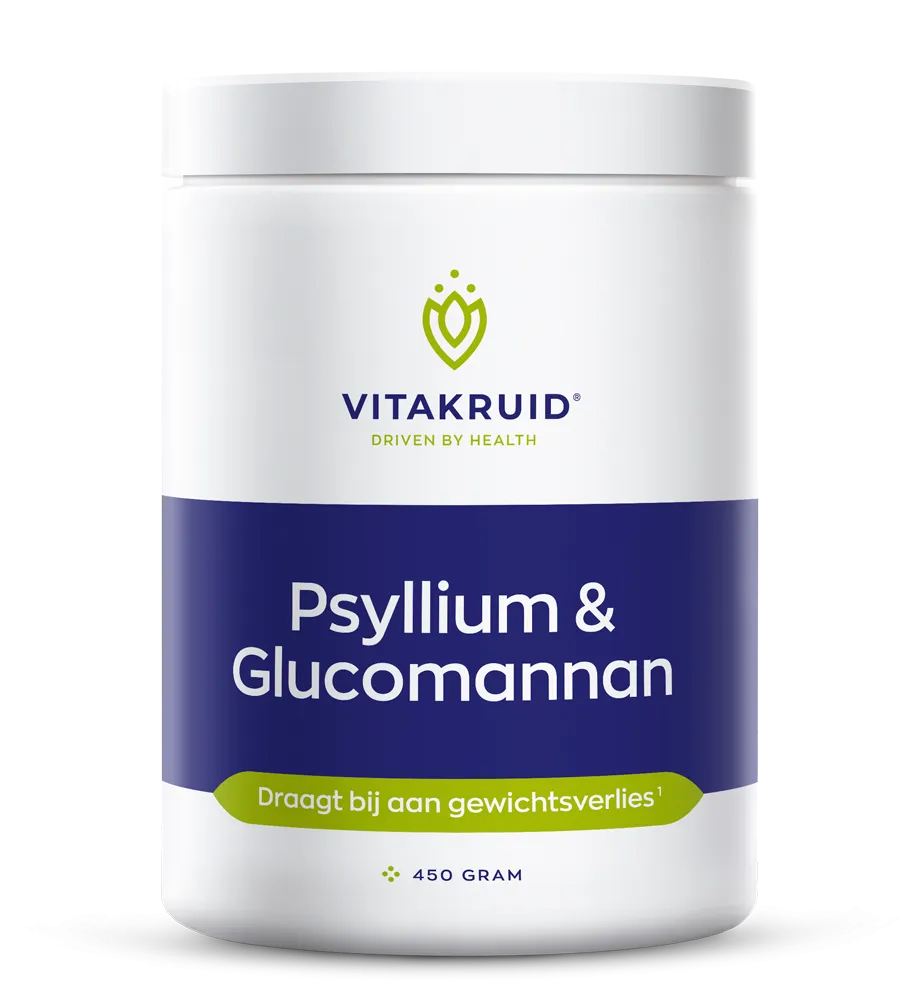 Vitakruid Psyllium 5000 mg & Glucomannan 1000 mg Vezels (450 gr)