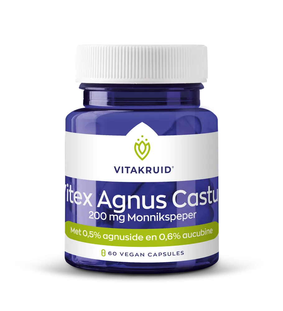 Vitakruid Vitex Agnus Castus 200 mg Monnikspeper (60 vega capsules)