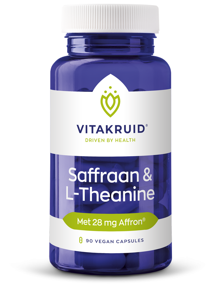 Vitakruid Saffraan 28 mg (Affron®) & L-Theanine Groene Thee (90 vega capsules)