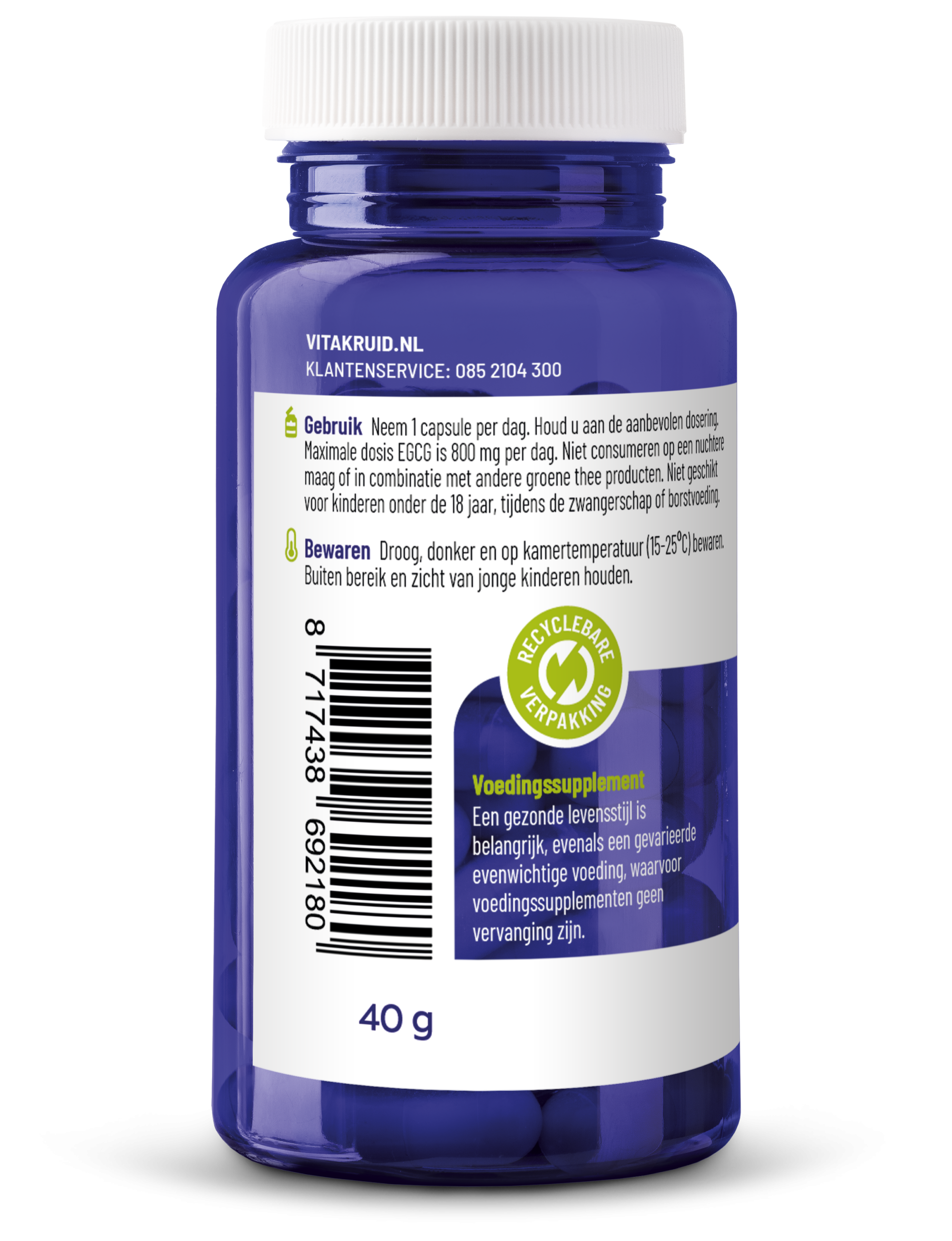 Vitakruid Saffraan 28 mg (Affron®) & L-Theanine Groene Thee (90 vega capsules)