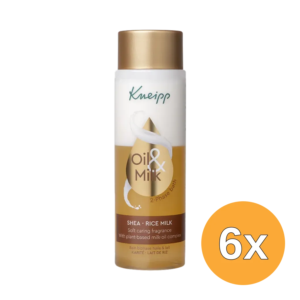 6x Kneipp 2-Fasen Bad Shea Rice Milk (6 x 100 ml)
