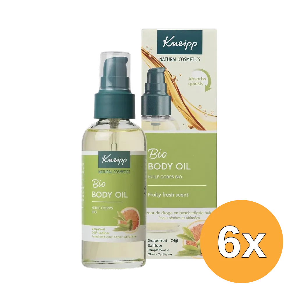 6x Kneipp Body Oil Bio (Met Pompje) (6 x 100 ml)