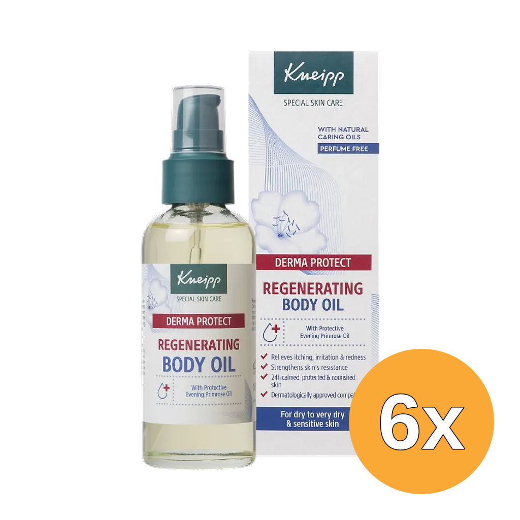 6x Kneipp Body Oil Derma Protect (Met Pompje) (6 x 100 ml)