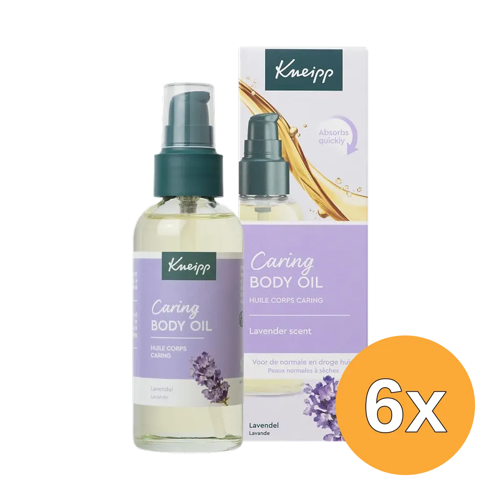 6x Kneipp Body Oil Relaxing (Met Pompje) (6 x 100 ml)