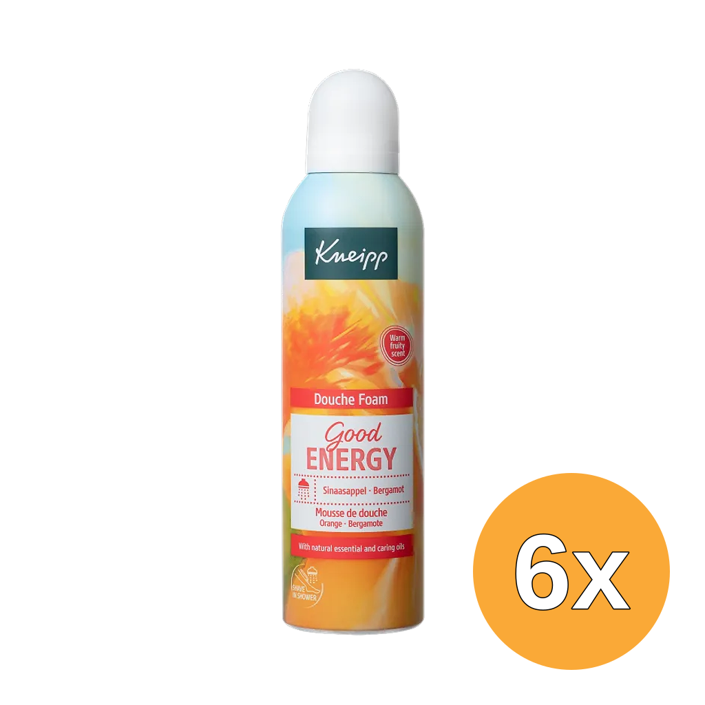 6x Kneipp Douche Foam Good Energy (6 x 200 ml)