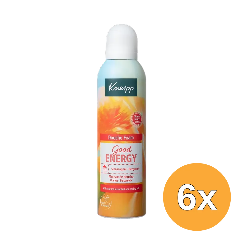6x Kneipp Douche Foam Good Energy (6 x 200 ml)