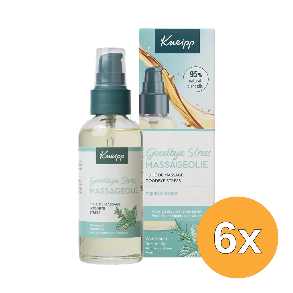 6x Kneipp Massageolie Goodbye Stress (Met Pompje) (6 x 100 ml)