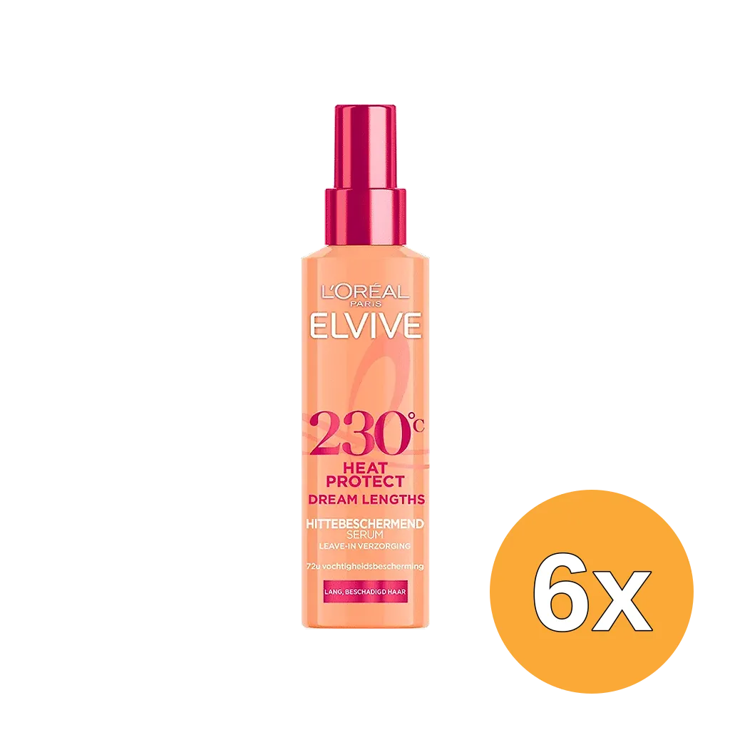 6x L'Oréal Paris Elvive Dream Lengths Heat Spray (150 ml)