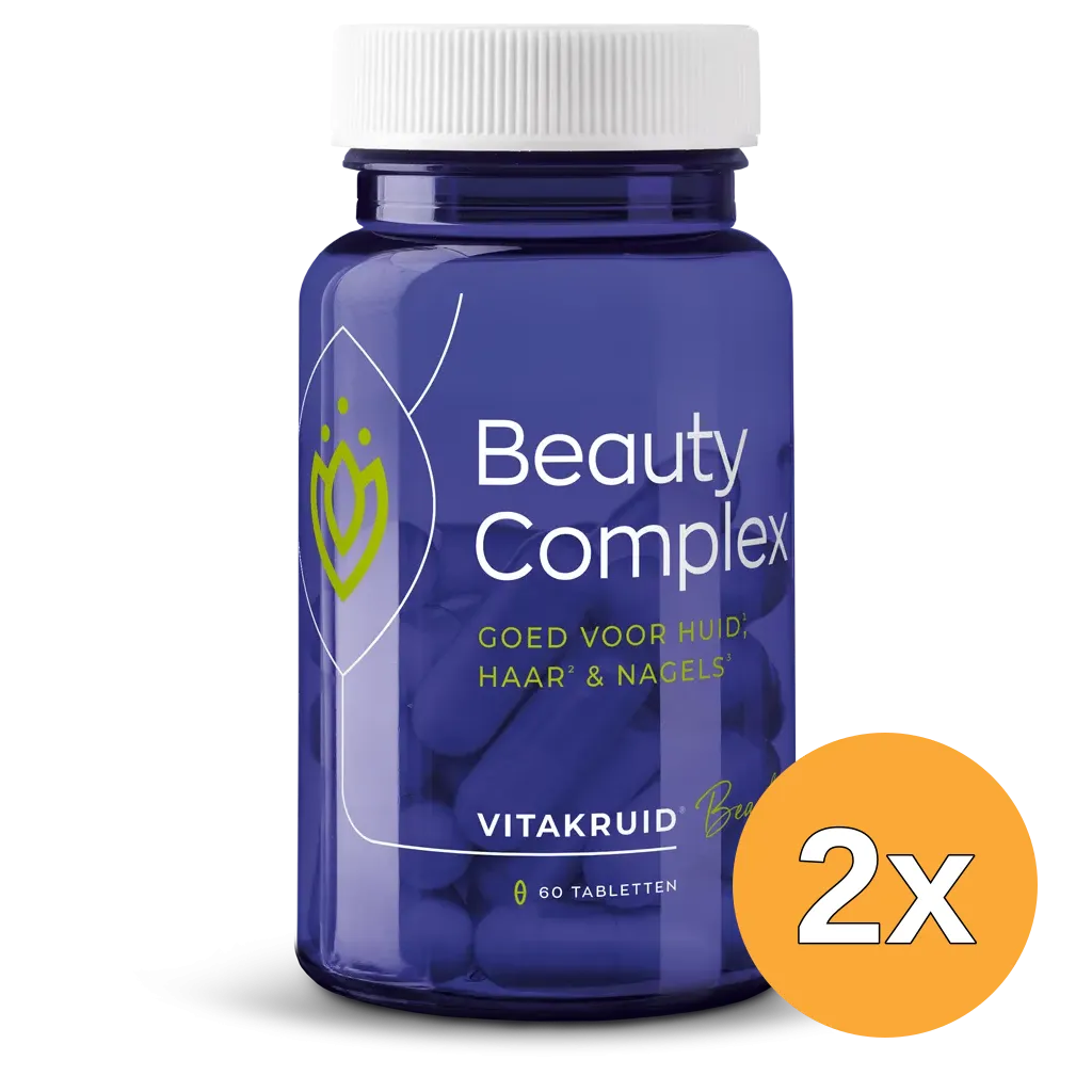 2x Vitakruid Beautycomplex met Keratine Hyaluronzuur & Biotine (60 tabletten)