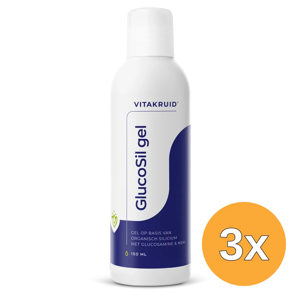 3x Vitakruid GlucoSil Glucosamine Chondroitine MSM Silicium Gel (150 ml)