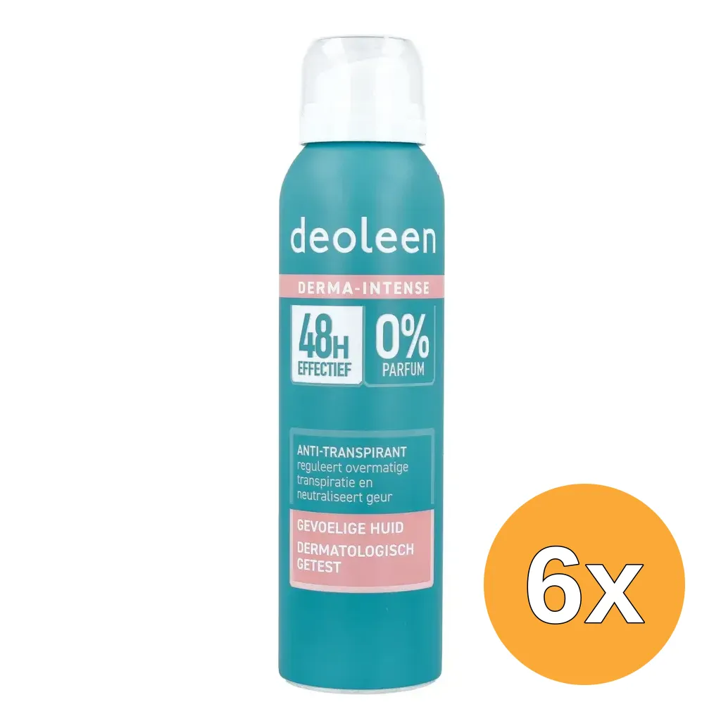 6x Deoleen Satin spray sensitive zonder alcohol (150 ml)