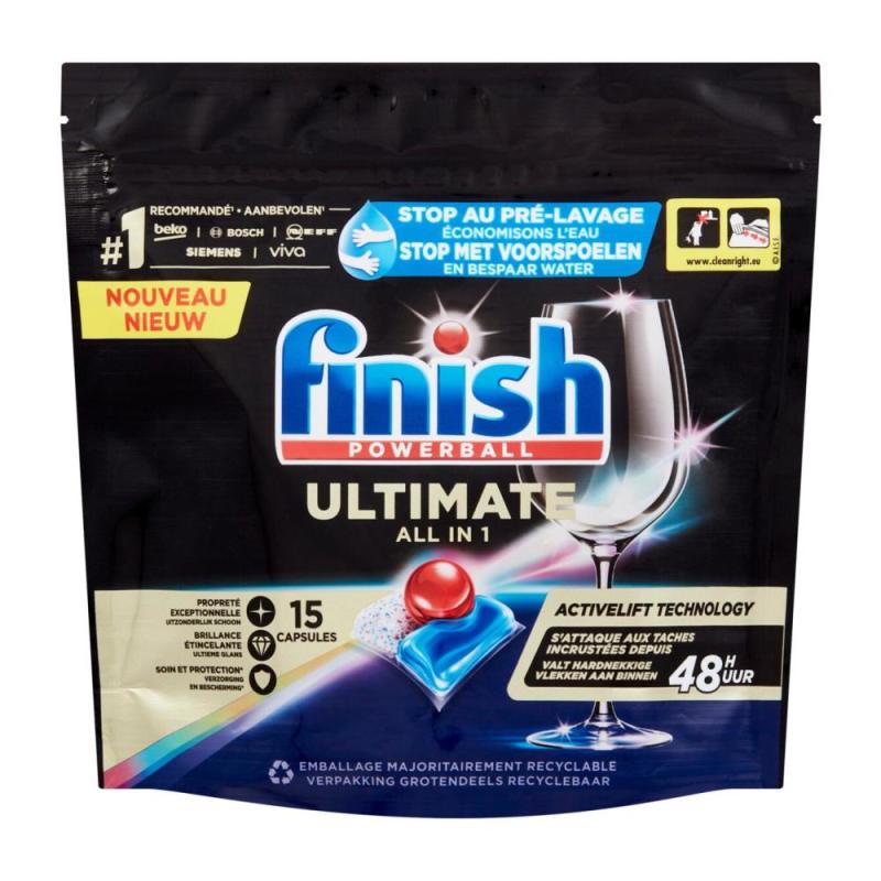 Finish Vaatwastabletten Ultimate Regular (15 stuks)