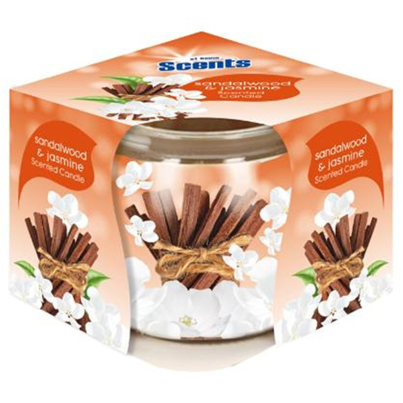At Home Scents Geurkaars Sandelwood - Jasmin (70 gr)
