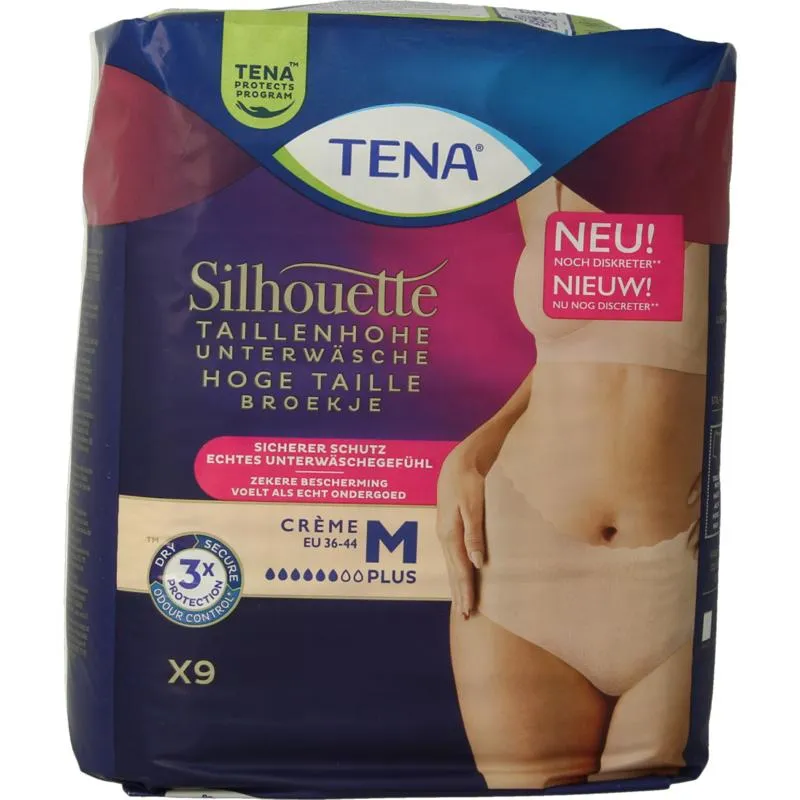 Tena Lady Silhouette Plus High Waist M Creme (9 stuks)