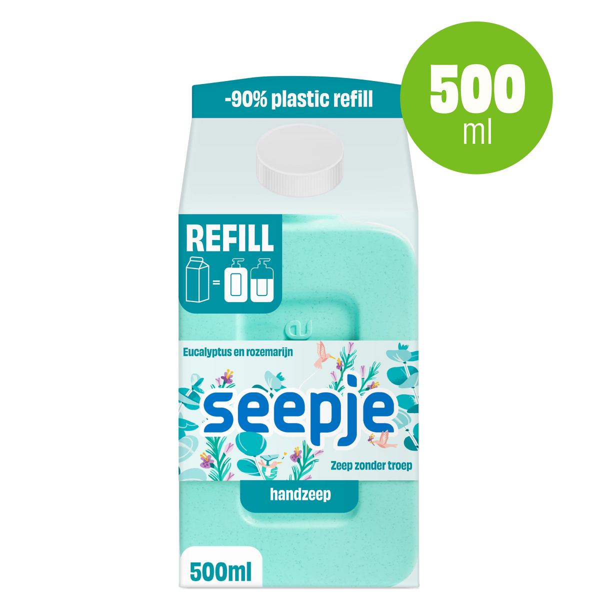 Seepje Handzeep Eucalyptus Refill Pak (500 ml)
