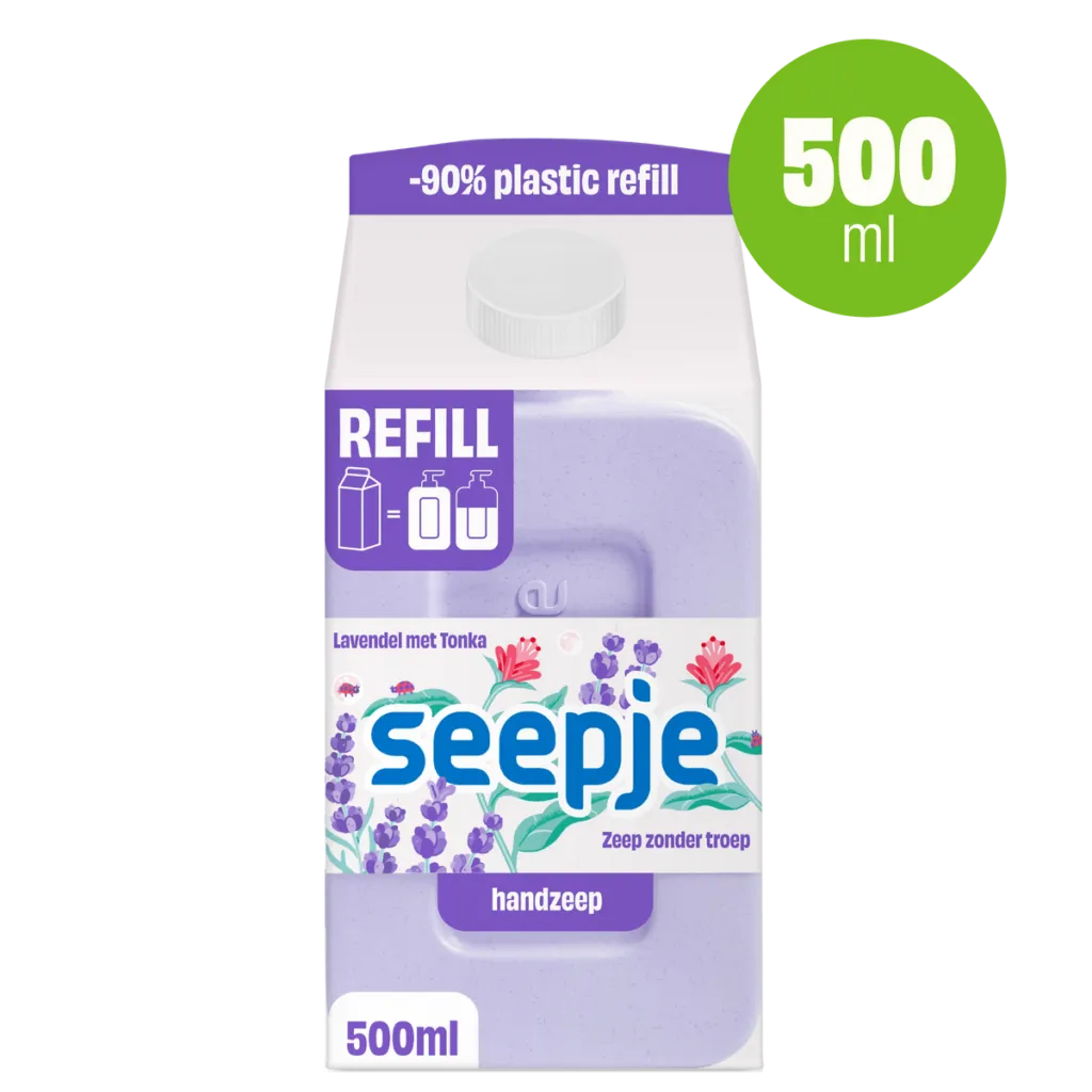 Seepje Handzeep Lavendel Refill Pak (500 ml)