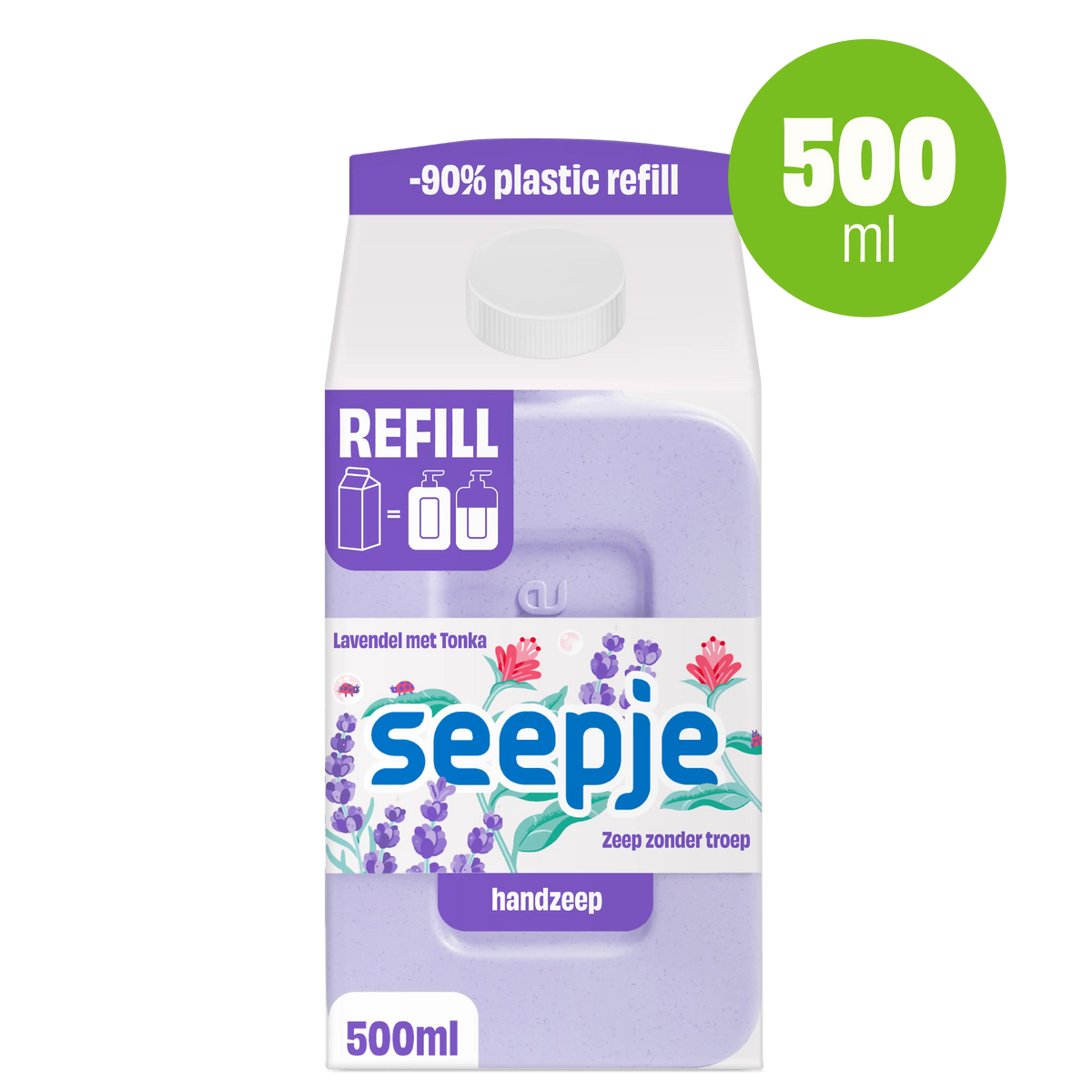 Seepje Handzeep Lavendel Refill Pak (500 ml)