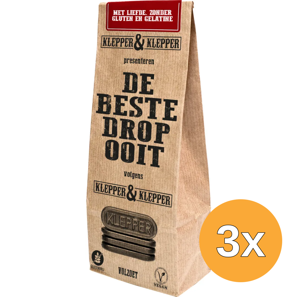 Klepper&Klepper 3x Klepper&Klepper De Beste Drop Ooit Volzoet (200 gr)