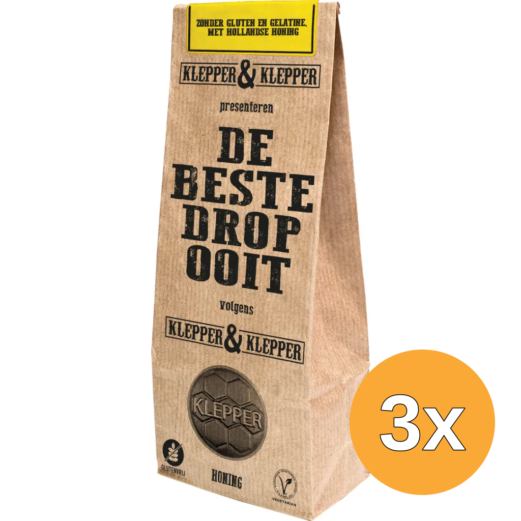 Klepper&Klepper 3x Klepper&Klepper De Beste Drop Ooit Honing (200 gr)