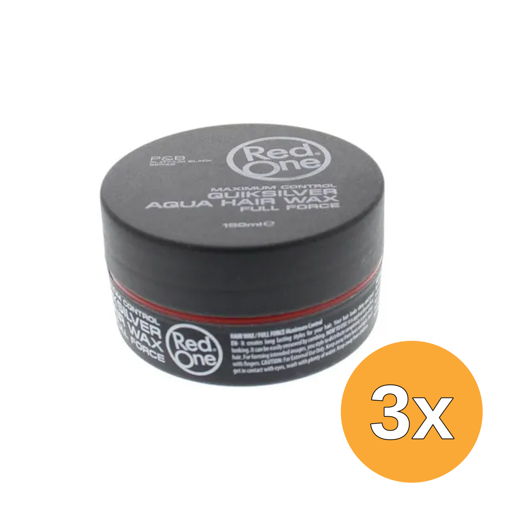 3x Red One Haarwax Aquagrey (150 ml)