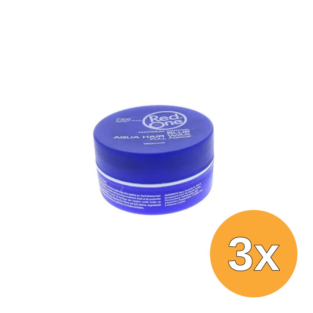 3x Red One Haarwax Aqua Blue (150 ml)