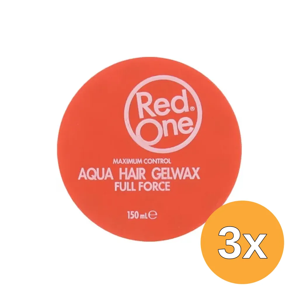 3x Red One Haarwax Aqua Orange (150 ml)