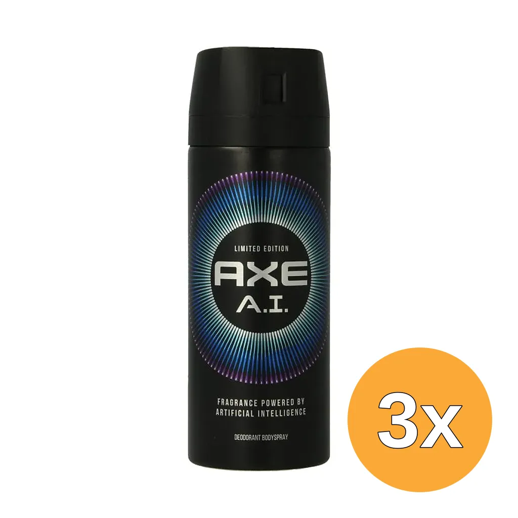 3x Axe Deodorant Bodyspray Ai Fresh (150 ml)