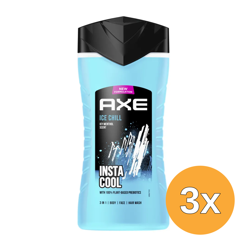 3x Axe Showergel ice chill (250 ml)