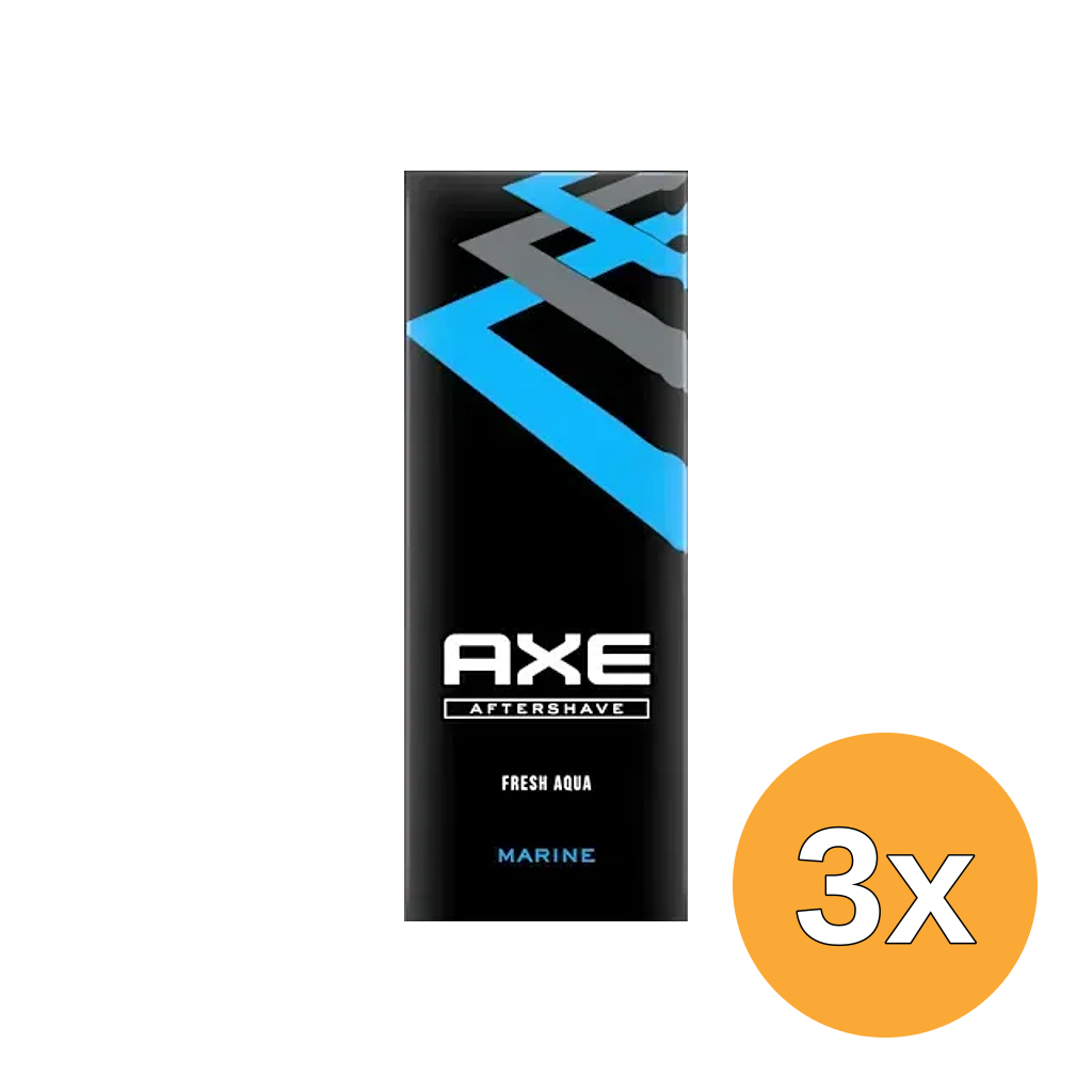 3x Axe Aftershave Fresh Aqua Marine (100 ml)