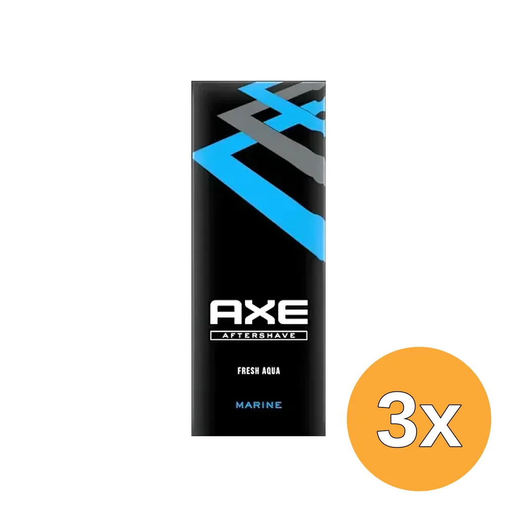 3x Axe Aftershave Fresh Aqua Marine (100 ml)
