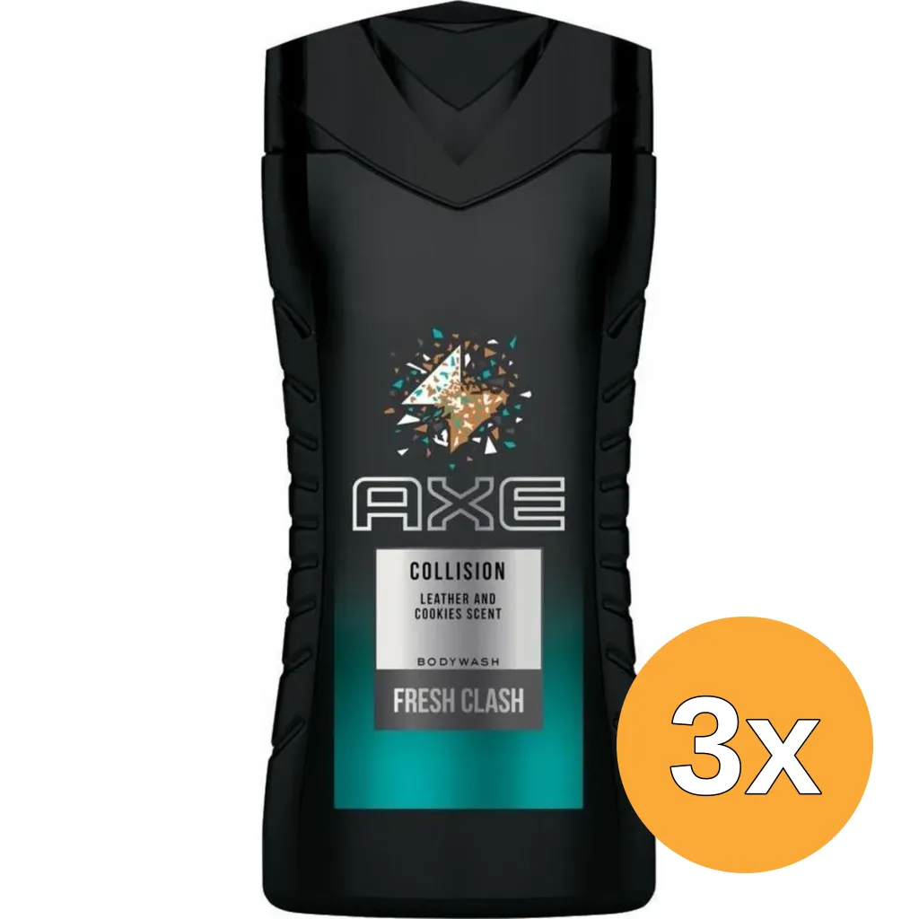 3x Axe Showergel Collision Leather (250 ml)