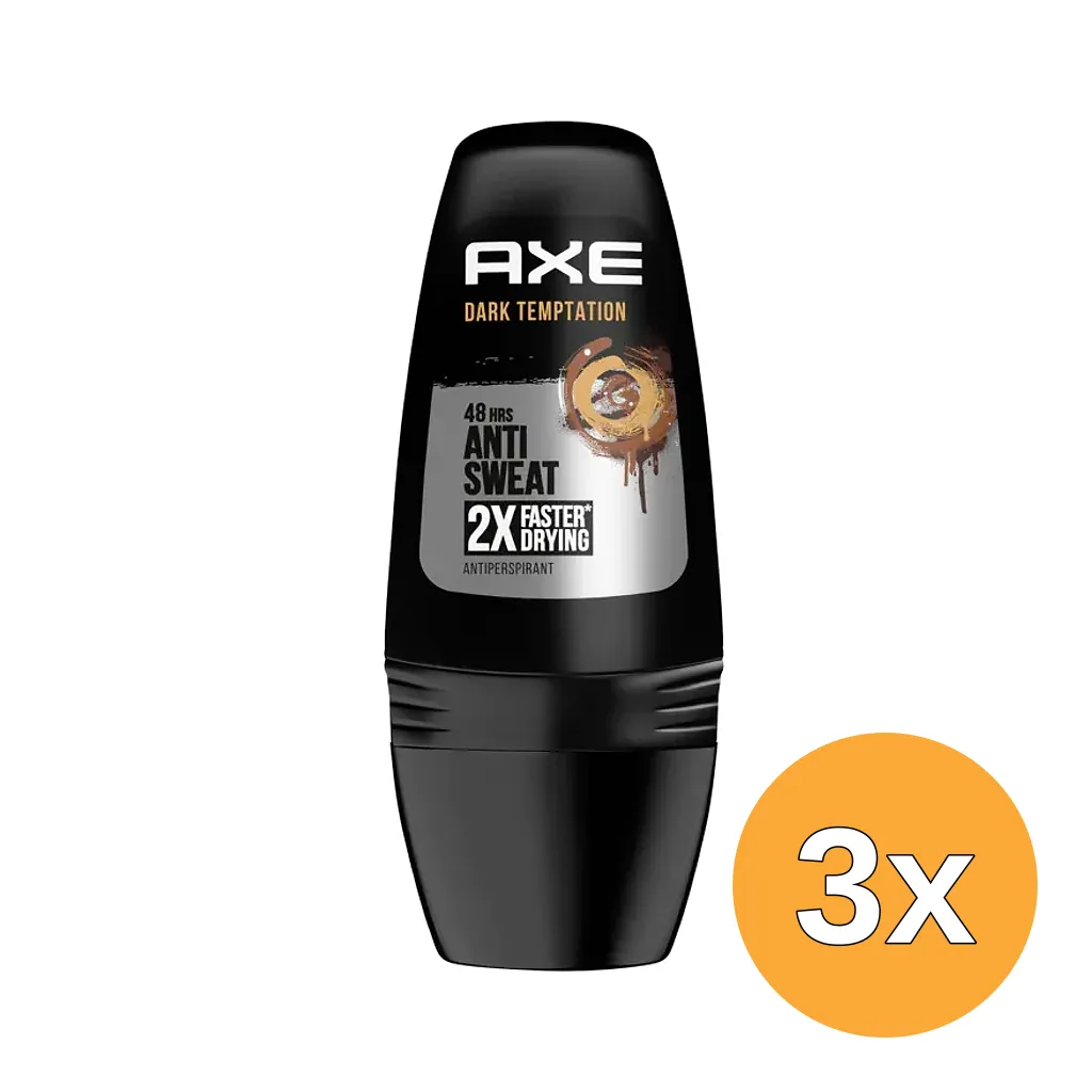 3x Axe Anti Sweat Dark Temptation Deoroller (50 ml)