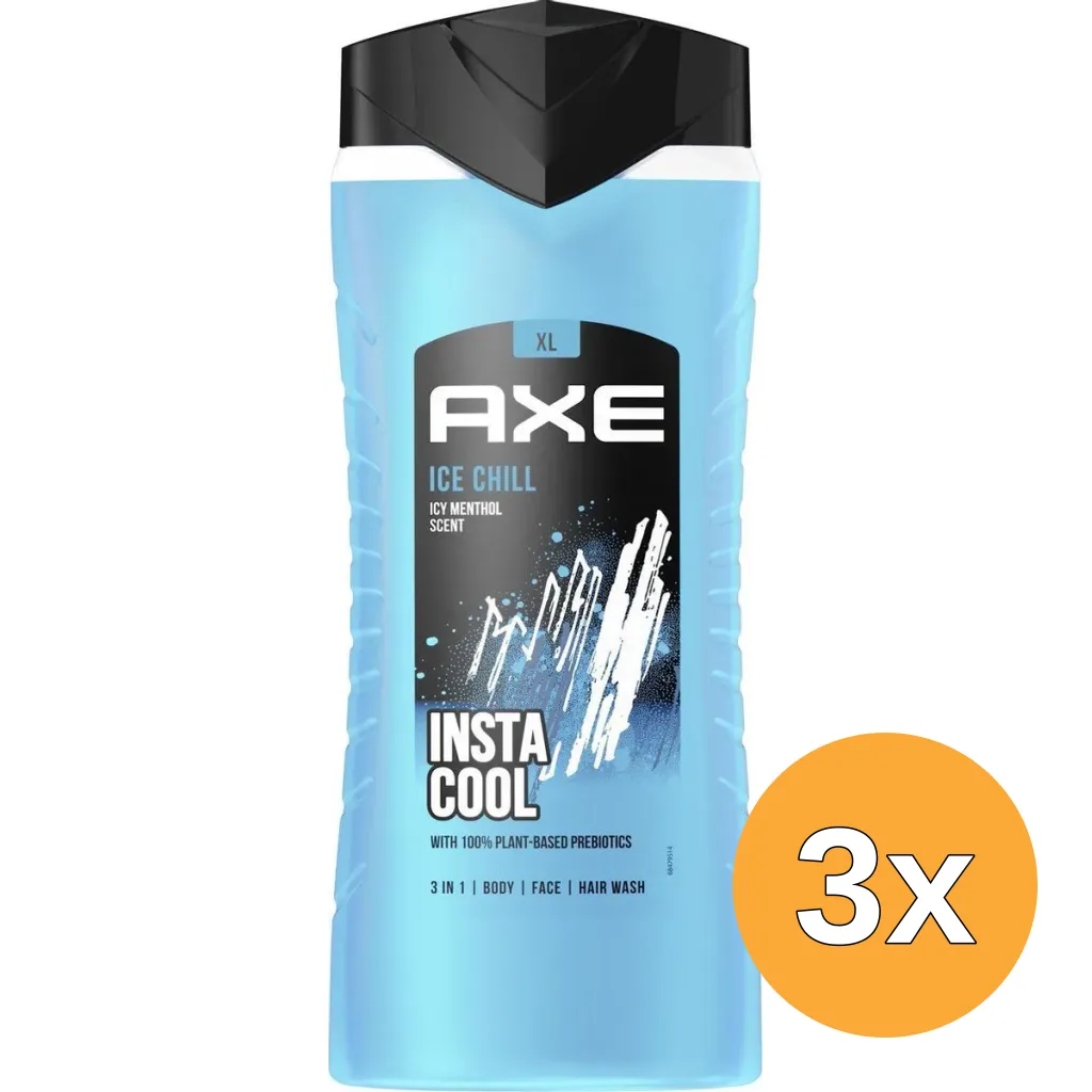 3x Axe Douche Ice Chill Douchegel (400 ml)