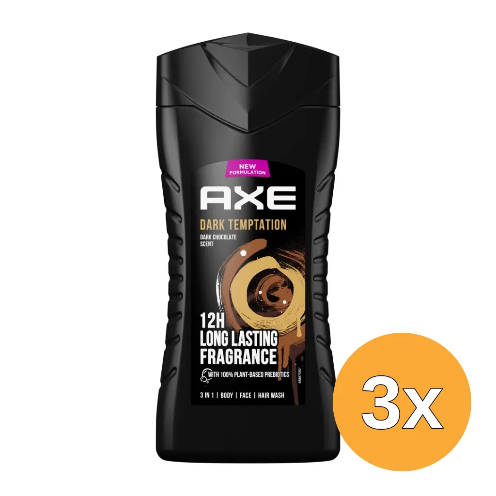 3x Axe Showergel dark temptation (250 ml)