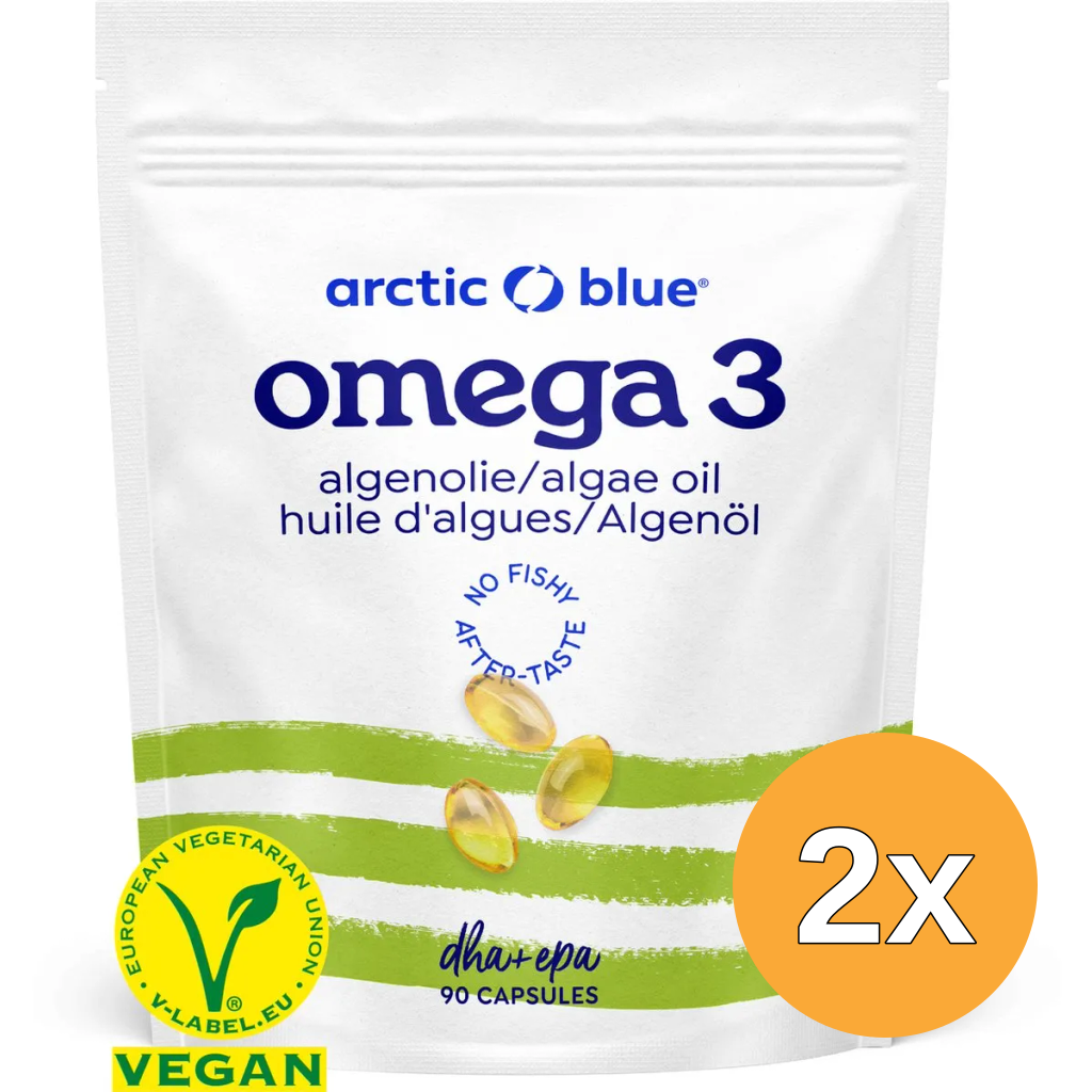2x Arctic Blue Omega 3 Algenolie EPA & DHA (90 capsules)