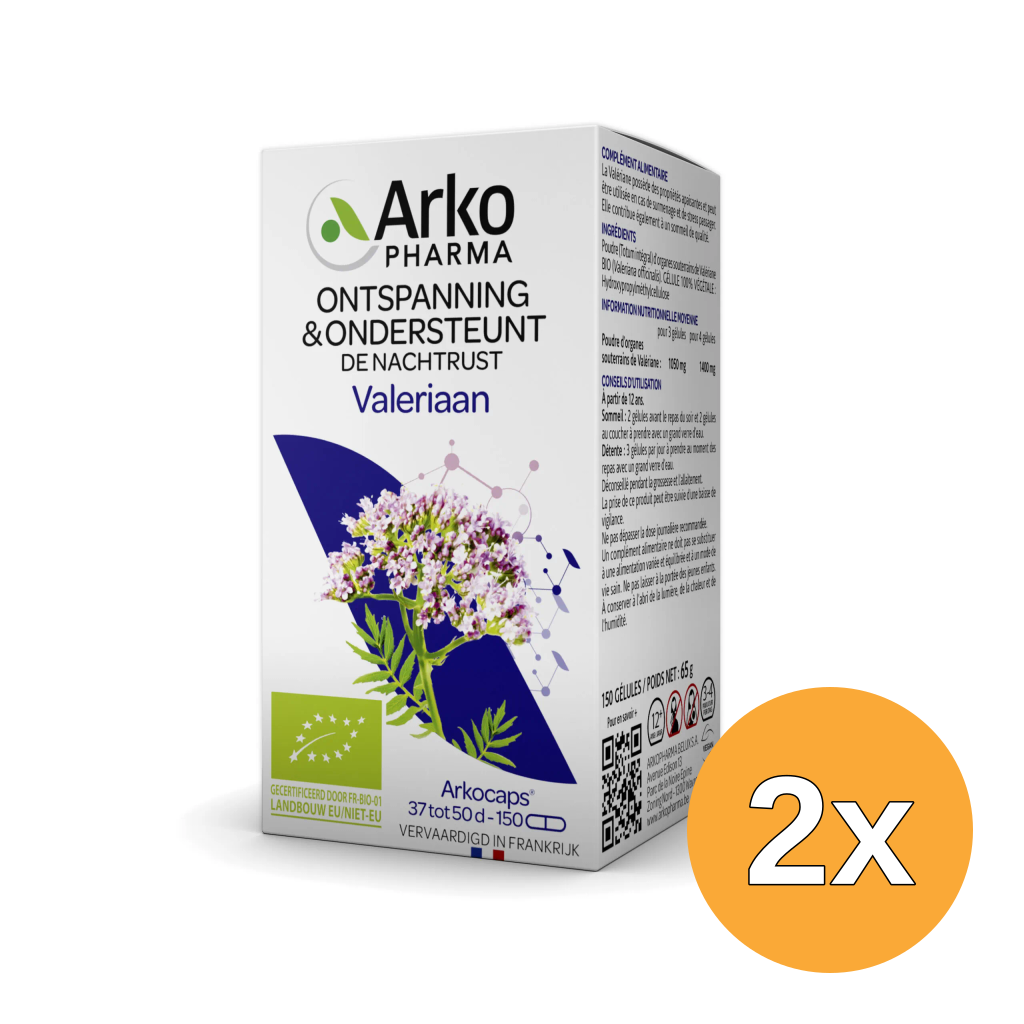 2x Arkocaps Valeriaan Bio (150 capsules)