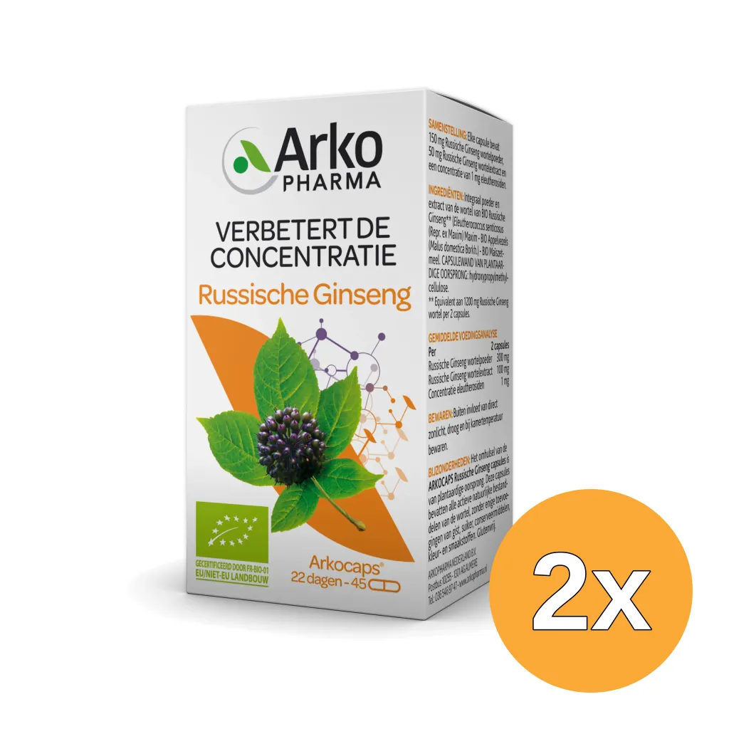 2x Arkocaps Russische Ginseng Bio (45 capsules)