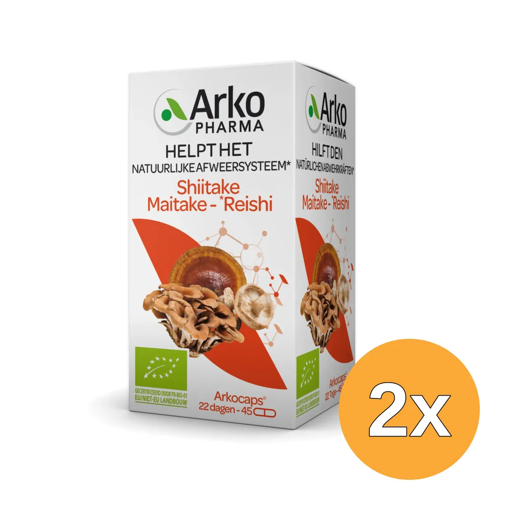 2x Arkocaps Reishi Shiitake Maitake (45 capsules)