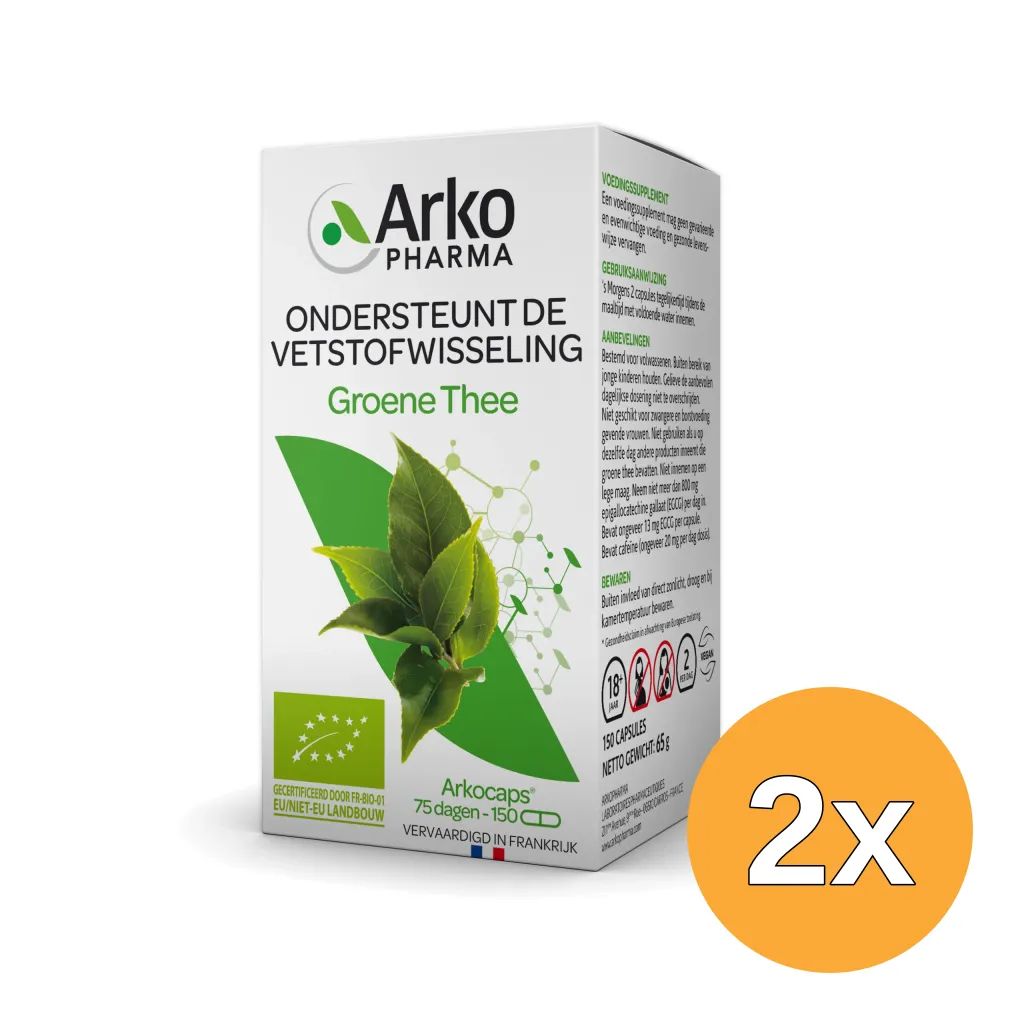 2x Arkocapsgroene Thee (150 capsules)