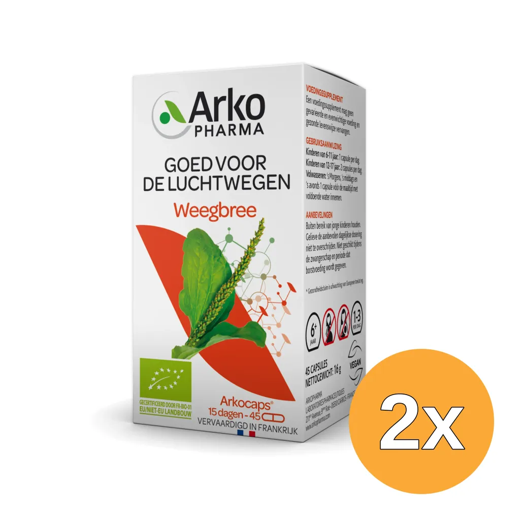 2x Arkocaps Weegbree bio (45 capsules)