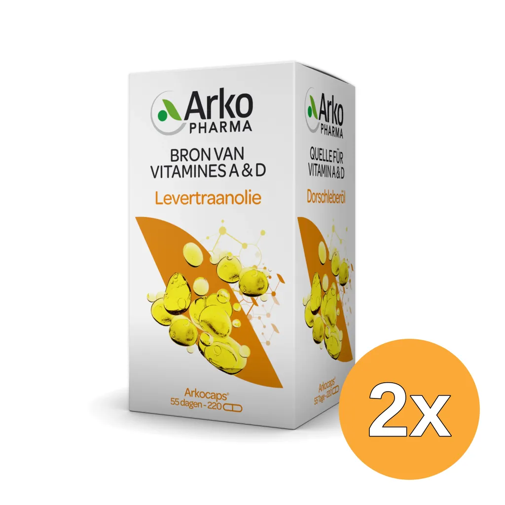 2x Arkocaps Levertraanolie (220 capsules)