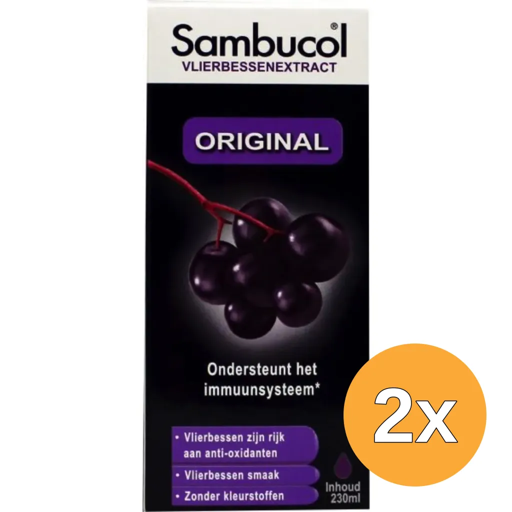 2x Sambucol Vlierbessensiroop original (230 ml)